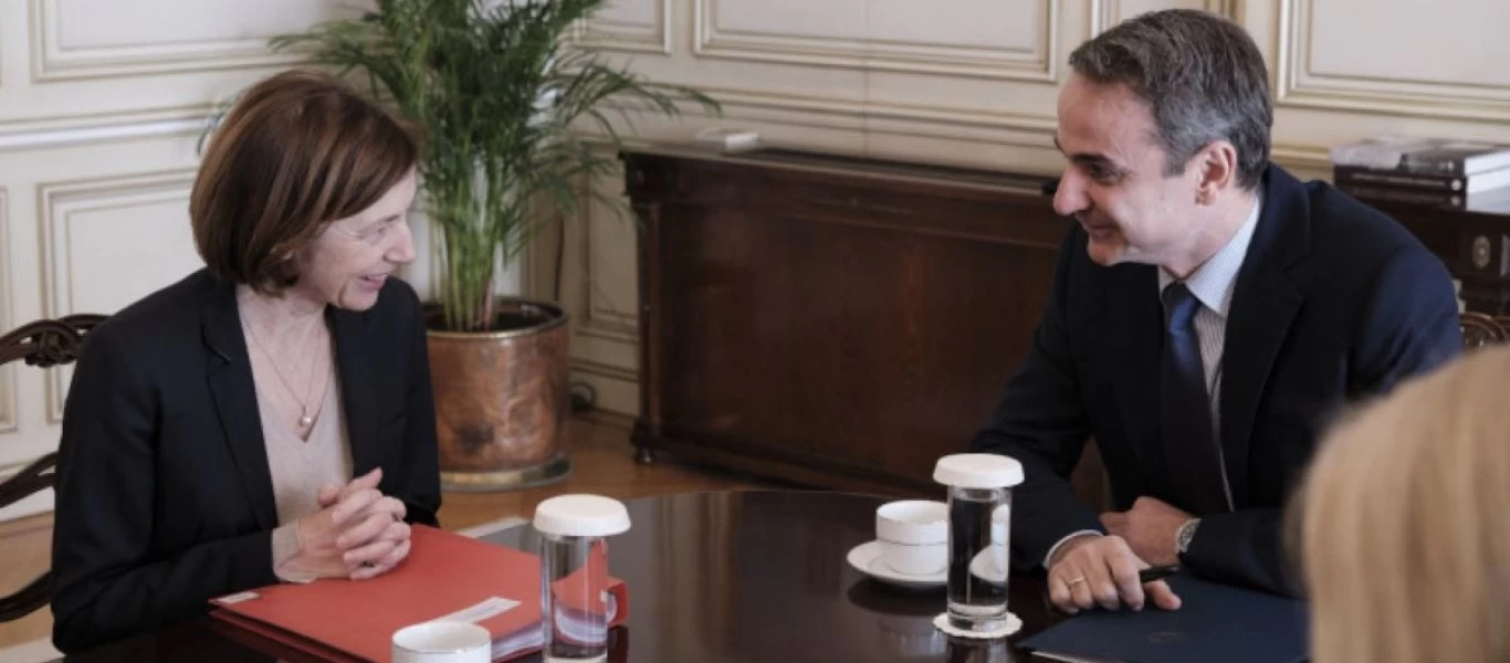 Η συνάντηση Κ. Μητσοτάκη με τη Γαλλίδα υπουργό Άμυνας (φώτο)